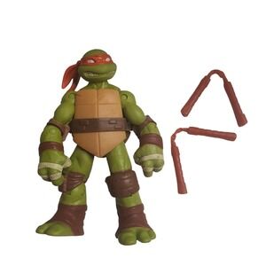 TMNT Michelangelo Action Figure Nickelodeon 2012 Playmates Toys Nunchucks Turtle